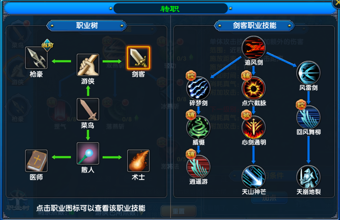 剑客职业技能